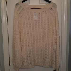 New w/tags Ann Taylor Loft Crochet Tunic sweater